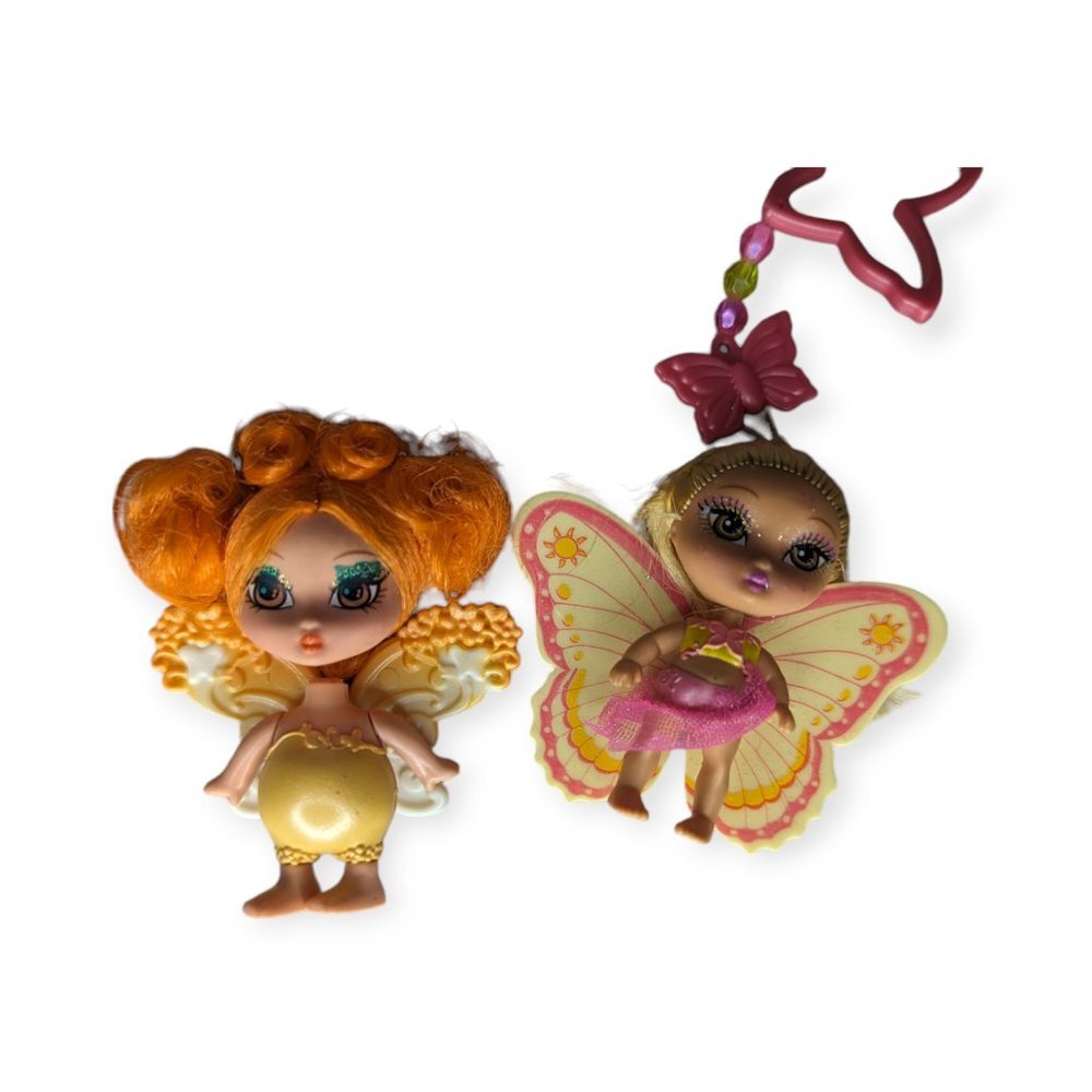 Mattel Barbie Fairytopia Magic of the Rainbow Red Orange Doll Set of 2